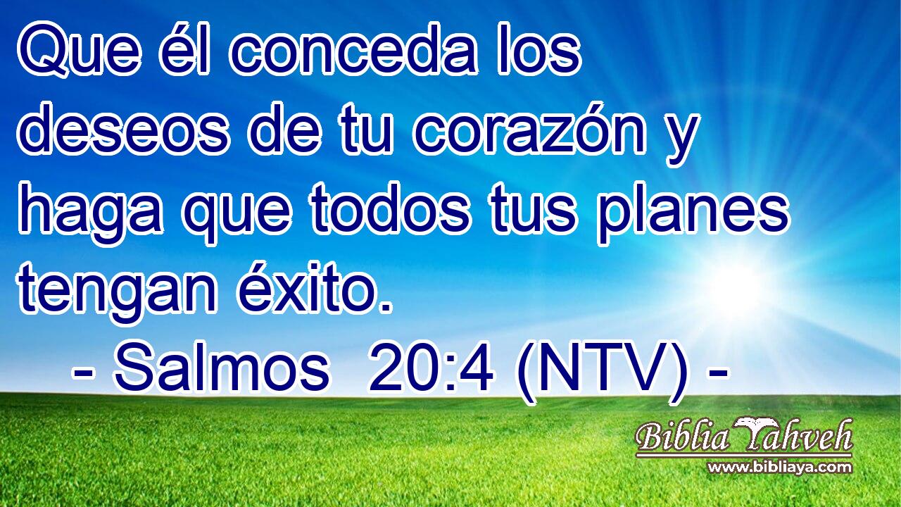 Que él conceda los deseos de tu corazón y haga que todos tus planes tengan éxito.