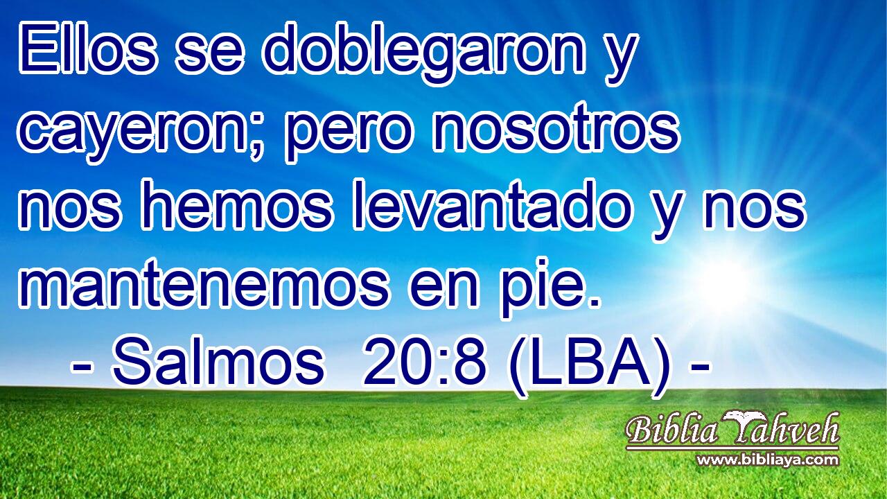 Ellos se doblegaron y cayeron; pero nosotros nos hemos levantado y nos mantenemos en pie.