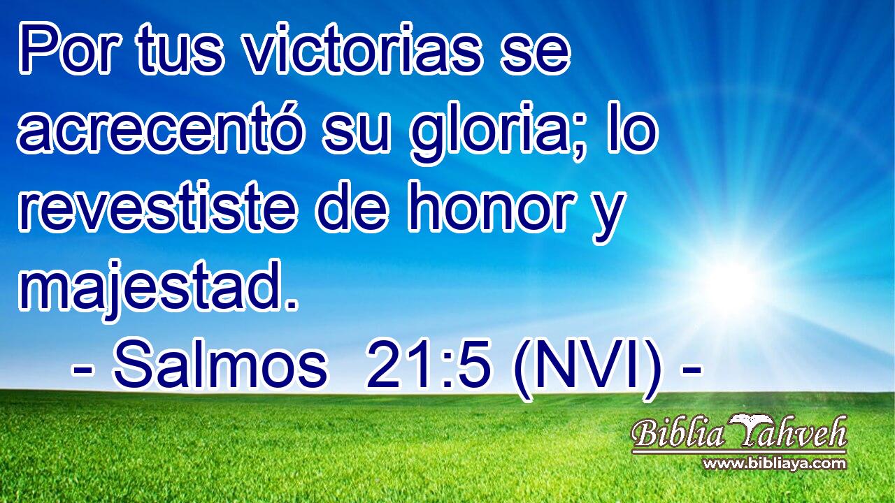  Por tus victorias se acrecentó su gloria; lo revestiste de honor y majestad. 