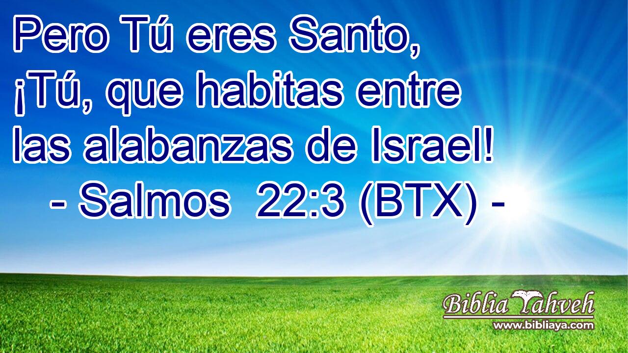 Pero Tú eres Santo, ¡Tú, que habitas entre las alabanzas de Israel!