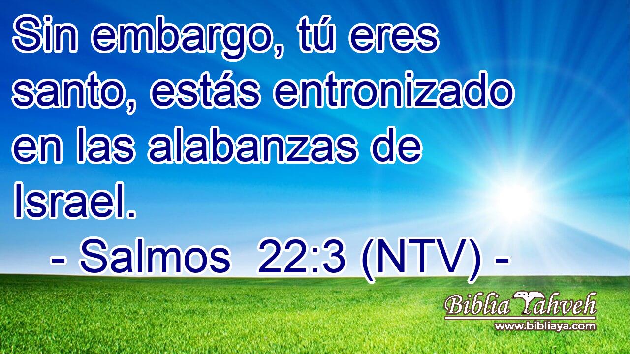 Sin embargo, tú eres santo, estás entronizado en las alabanzas de Israel.