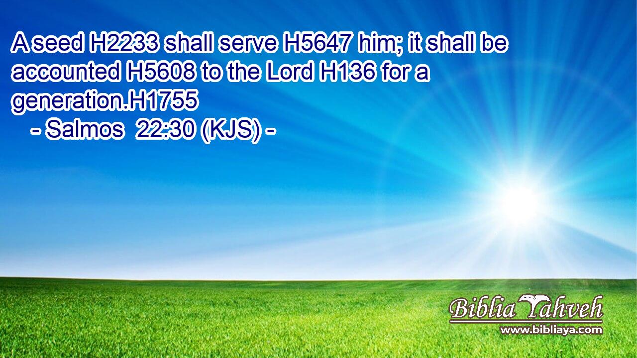 A seed H2233 shall serve H5647 him; it shall be accounted H5608 to the Lord H136 for a generation.H1755