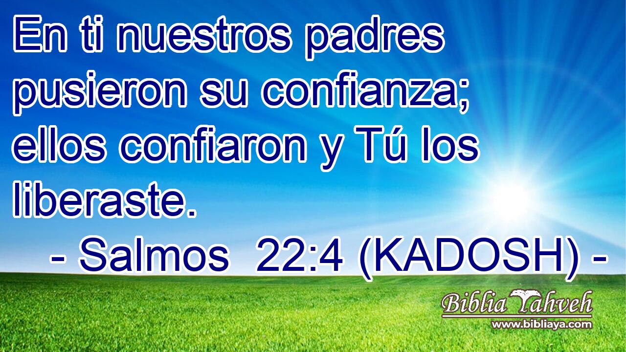  En ti nuestros padres pusieron su confianza; ellos confiaron y Tú los liberaste. 