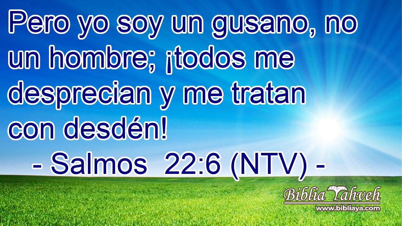 Pero yo soy un gusano, no un hombre; ¡todos me desprecian y me tratan con desdén!
