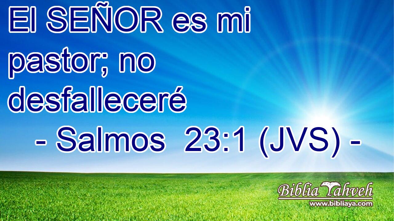 El SEÑOR es mi pastor; no desfalleceré
