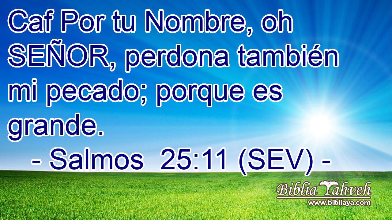 Caf Por tu Nombre, oh SEÑOR, perdona también mi pecado; porque es grande.