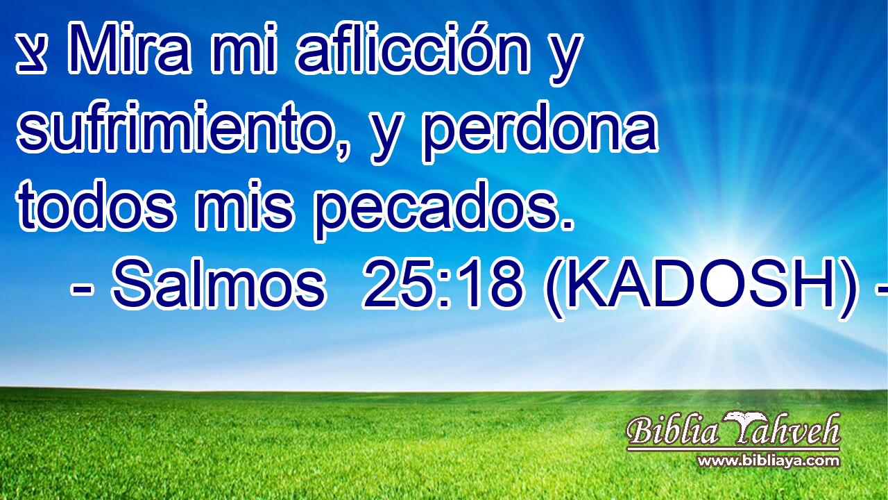  צ Mira mi aflicción y sufrimiento, y perdona todos mis pecados. 