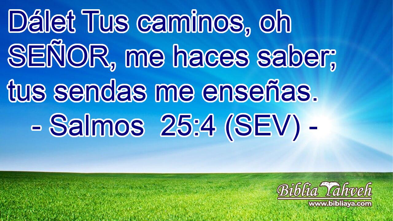 Dálet Tus caminos, oh SEÑOR, me haces saber; tus sendas me enseñas.