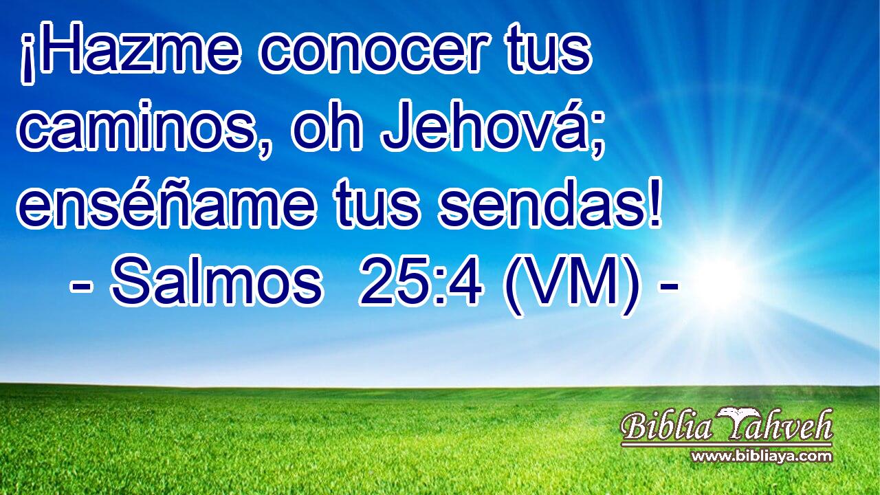 ¡Hazme conocer tus caminos, oh Jehová; enséñame tus sendas! 