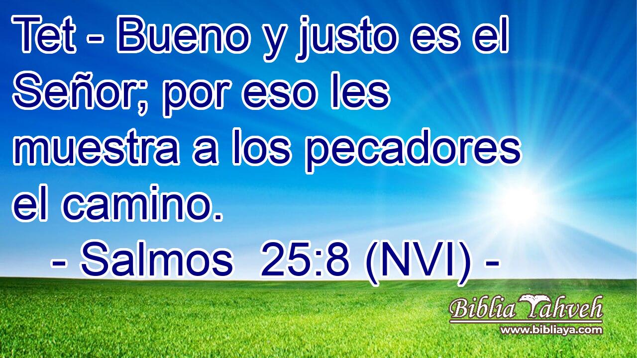  Tet - Bueno y justo es el Señor; por eso les muestra a los pecadores el camino. 