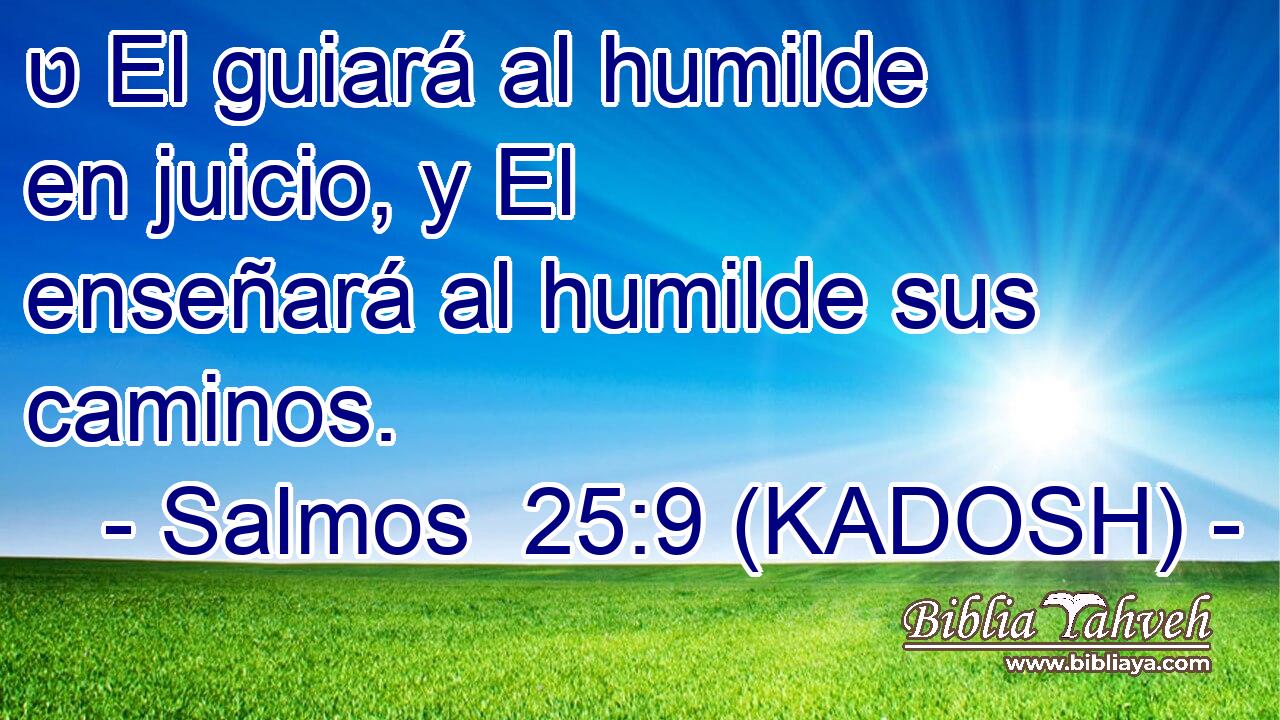  ט El guiará al humilde en juicio, y El enseñará al humilde sus caminos. 