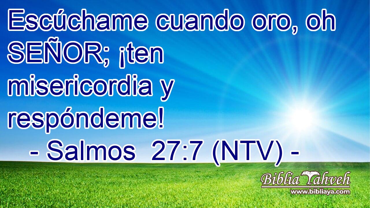 Escúchame cuando oro, oh SEÑOR; ¡ten misericordia y respóndeme!