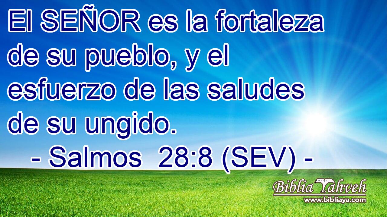 El SEÑOR es la fortaleza de su pueblo, y el esfuerzo de las saludes de su ungido.
