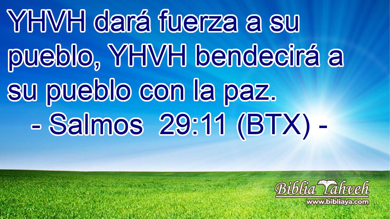 YHVH dará fuerza a su pueblo, YHVH bendecirá a su pueblo con la paz.