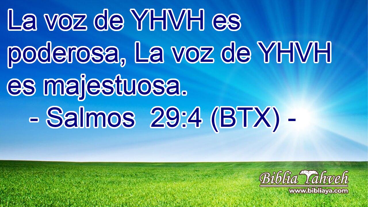 La voz de YHVH es poderosa, La voz de YHVH es majestuosa.