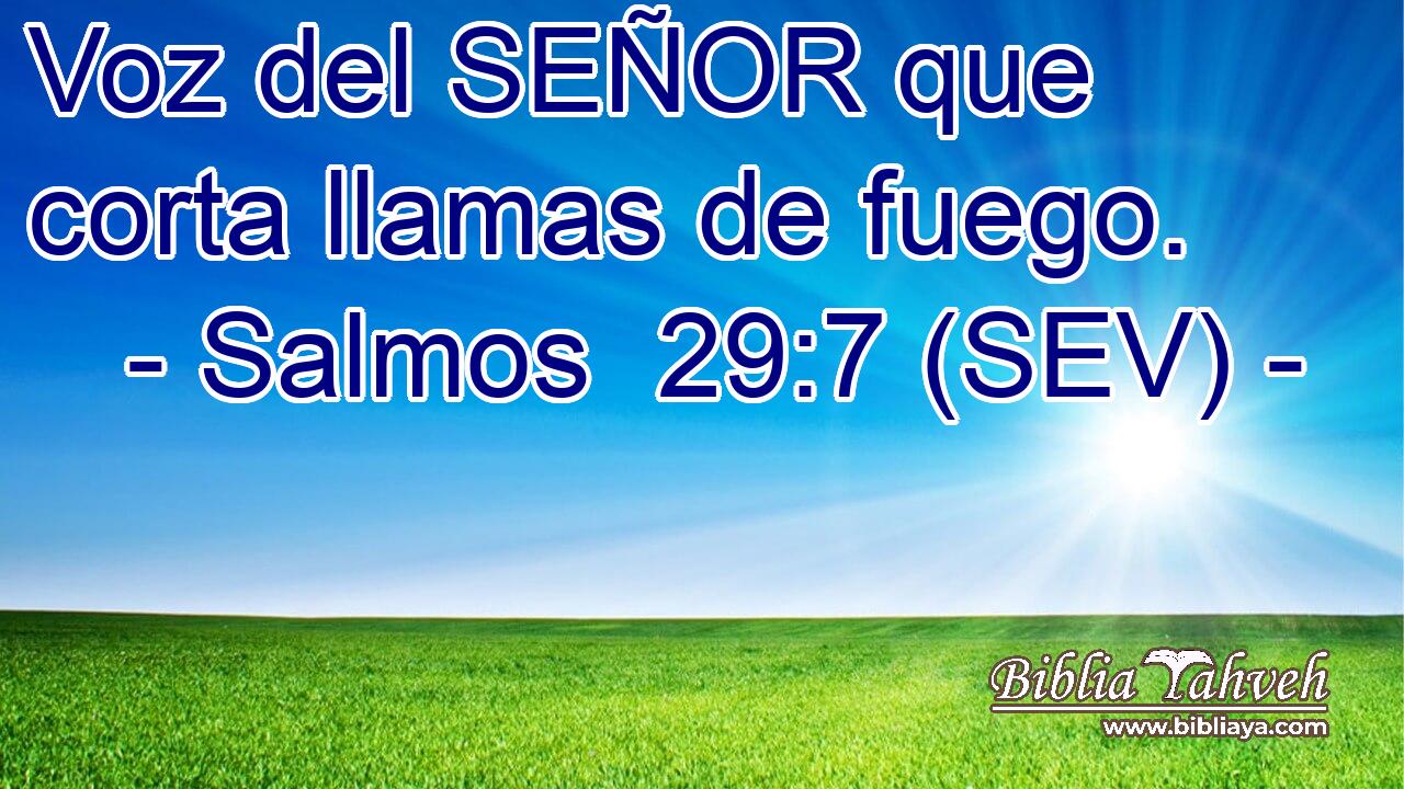Voz del SEÑOR que corta llamas de fuego.