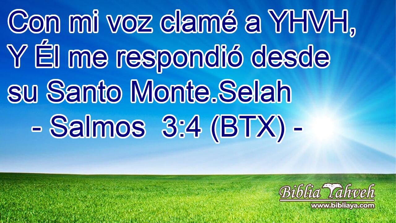 Con mi voz clamé a YHVH, Y Él me respondió desde su Santo Monte.Selah