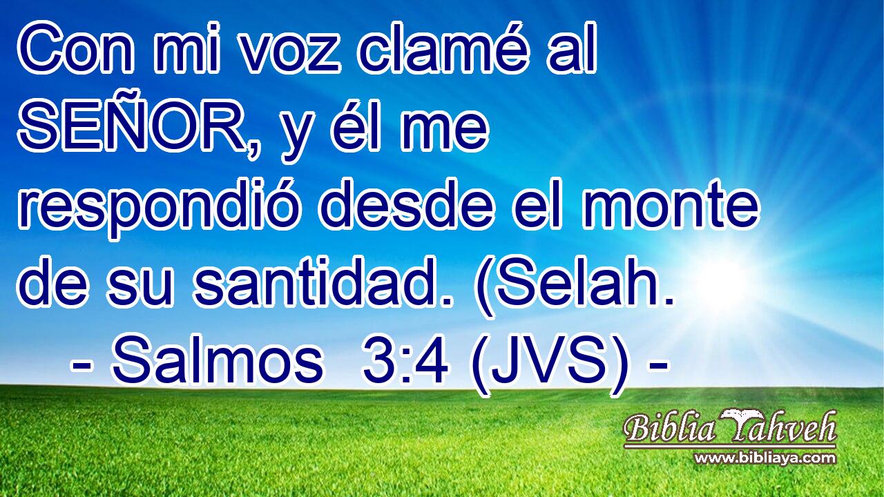 Con mi voz clamé al SEÑOR, y él me respondió desde el monte de su santidad. (Selah.