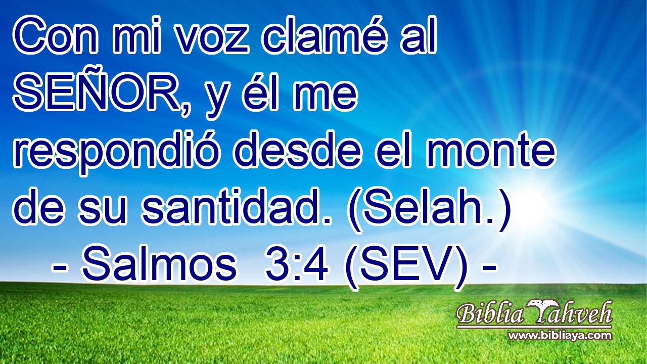 Con mi voz clamé al SEÑOR, y él me respondió desde el monte de su santidad. (Selah.)
