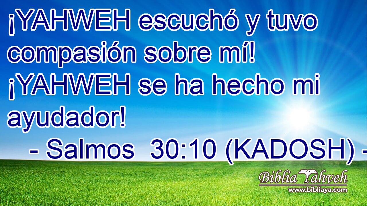  ¡YAHWEH escuchó y tuvo compasión sobre mí! ¡YAHWEH se ha hecho mi ayudador! 