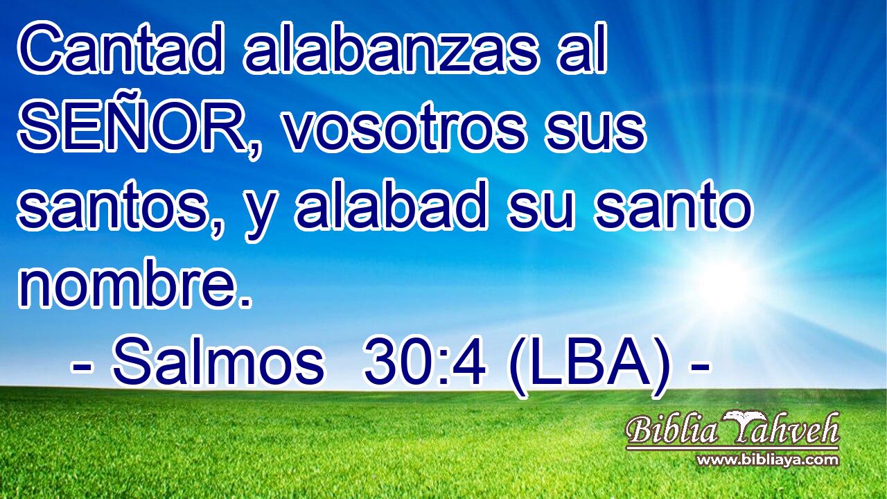 Cantad alabanzas al SEÑOR, vosotros sus santos, y alabad su santo nombre.