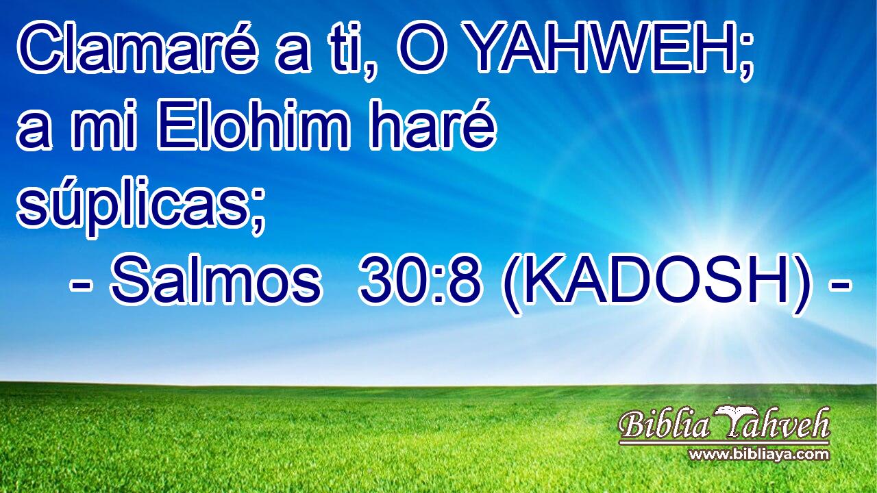  Clamaré a ti, O YAHWEH; a mi Elohim haré súplicas; 