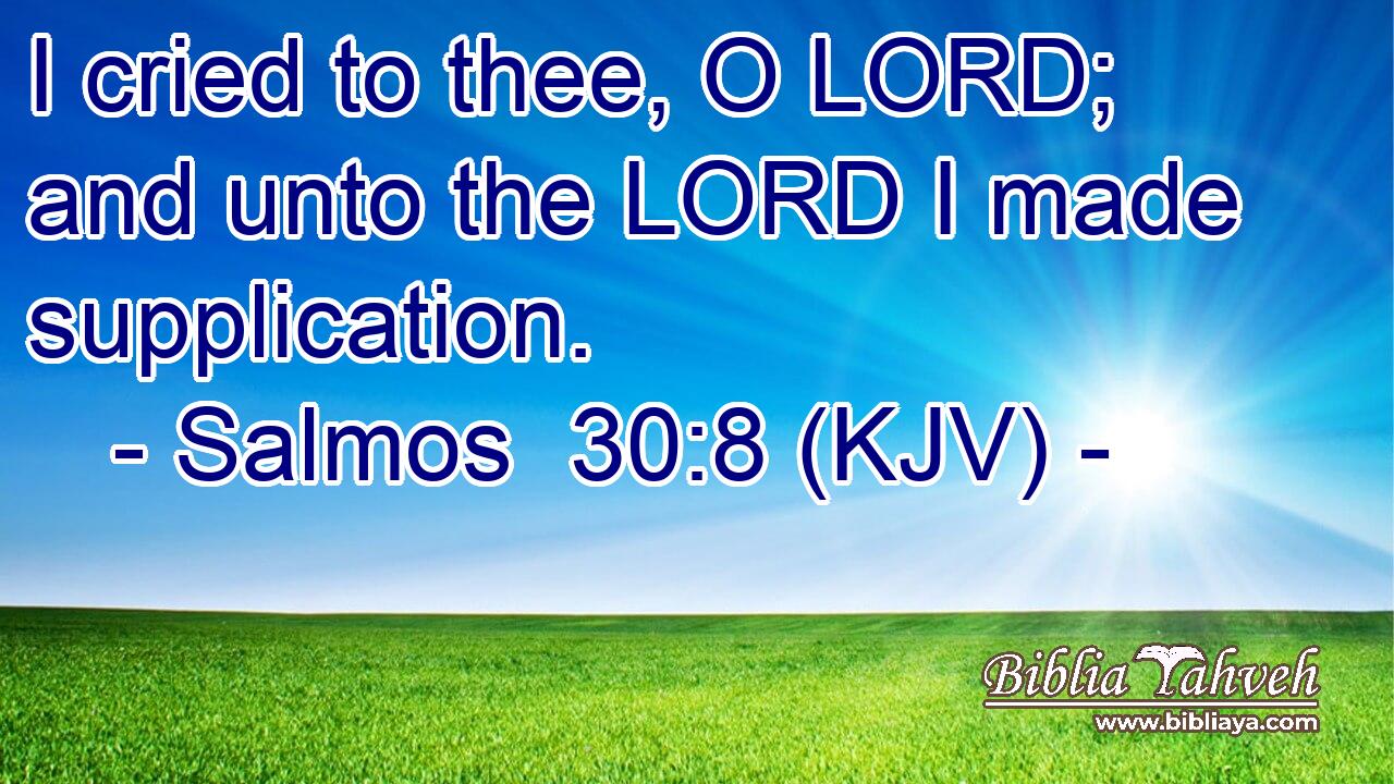 I cried to thee, O LORD; and unto the LORD I made supplication.