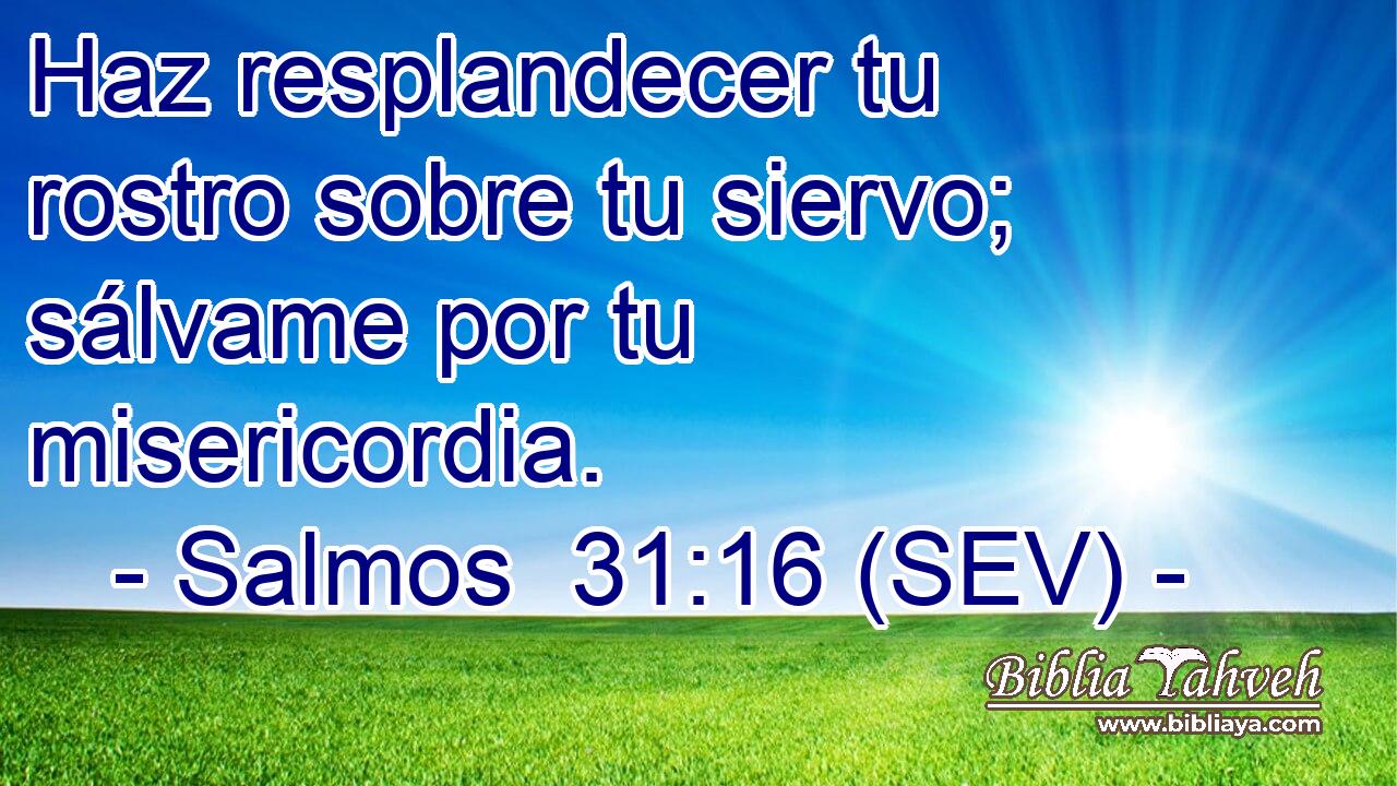 Haz resplandecer tu rostro sobre tu siervo; sálvame por tu misericordia.