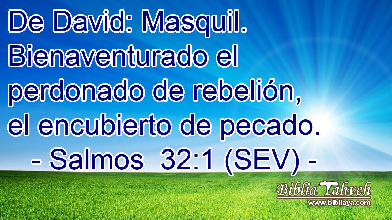 De David: Masquil. Bienaventurado el perdonado de rebelión, el encubierto de pecado.