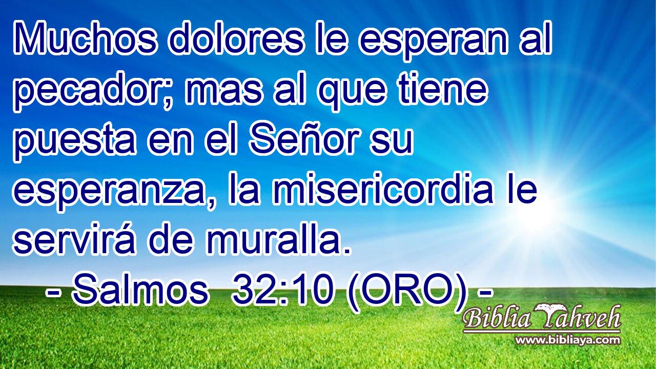  Muchos dolores le esperan al pecador; mas al que tiene puesta en el Señor su esperanza, la misericordia le servirá de muralla. 
