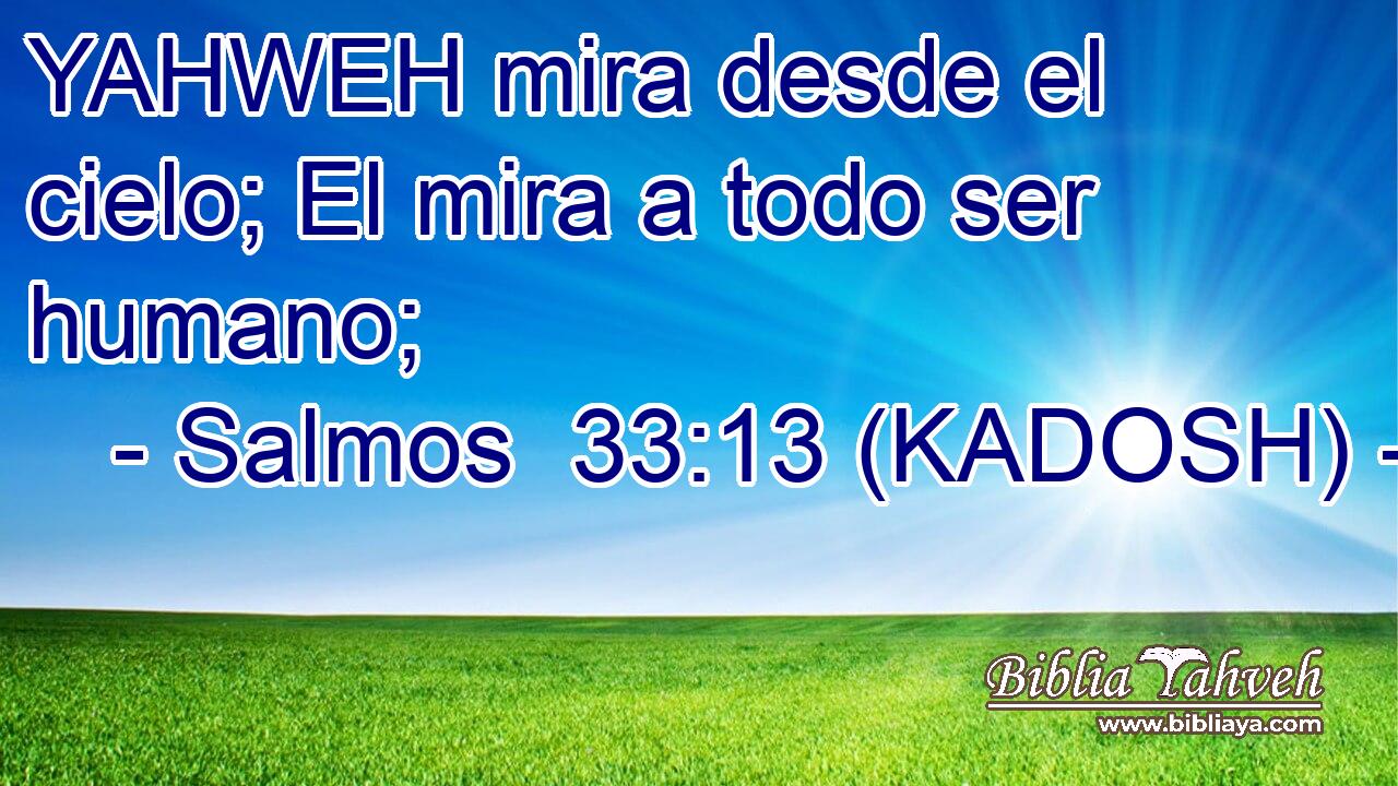  YAHWEH mira desde el cielo; El mira a todo ser humano; 