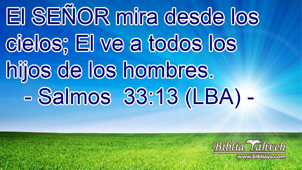 El SEÑOR mira desde los cielos; El ve a todos los hijos de los hombres.