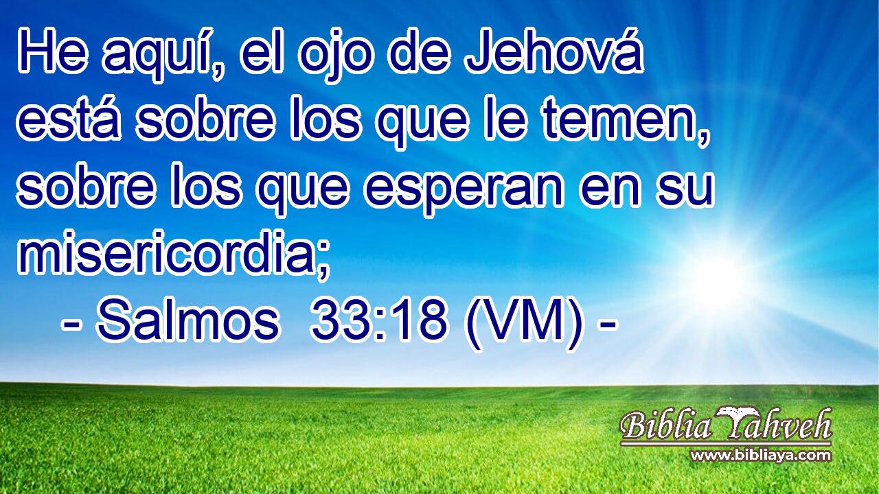 He aquí, el ojo de Jehová está sobre los que le temen, sobre los que esperan en su misericordia; 