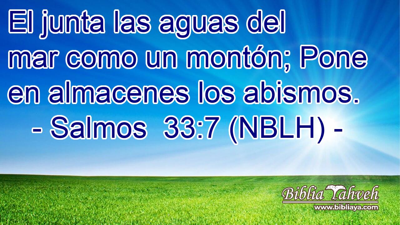  El junta las aguas del mar como un montón; Pone en almacenes los abismos. 