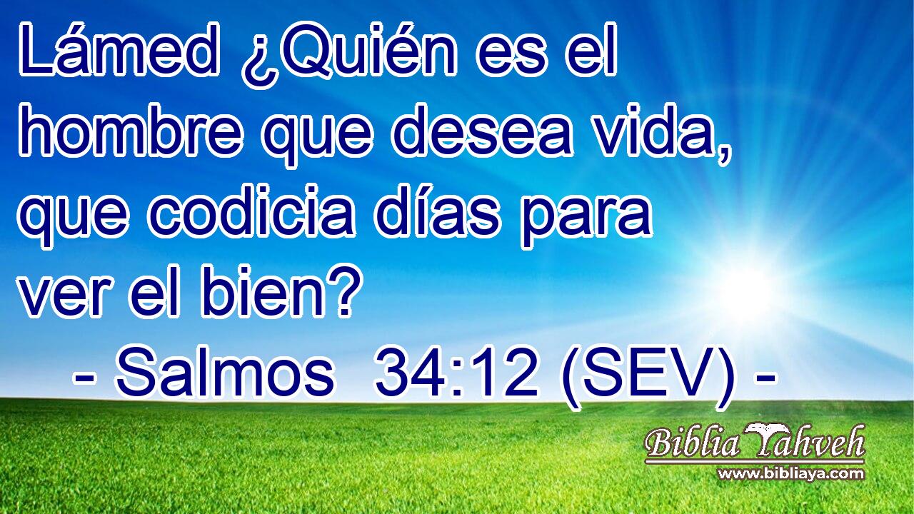 Lámed ¿Quién es el hombre que desea vida, que codicia días para ver el bien?