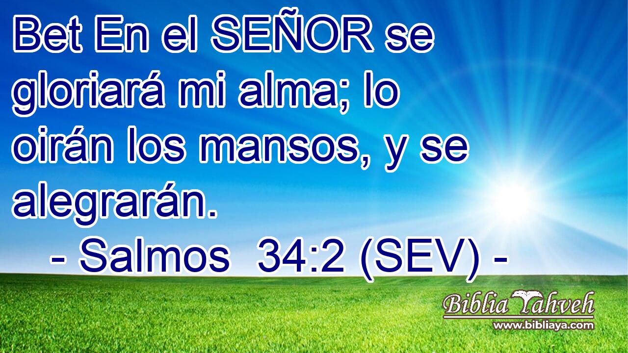 Bet En el SEÑOR se gloriará mi alma; lo oirán los mansos, y se alegrarán.