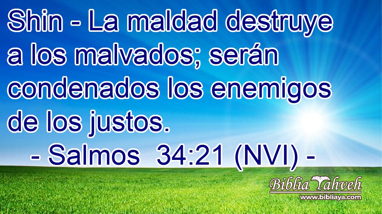  Shin - La maldad destruye a los malvados; serán condenados los enemigos de los justos. 
