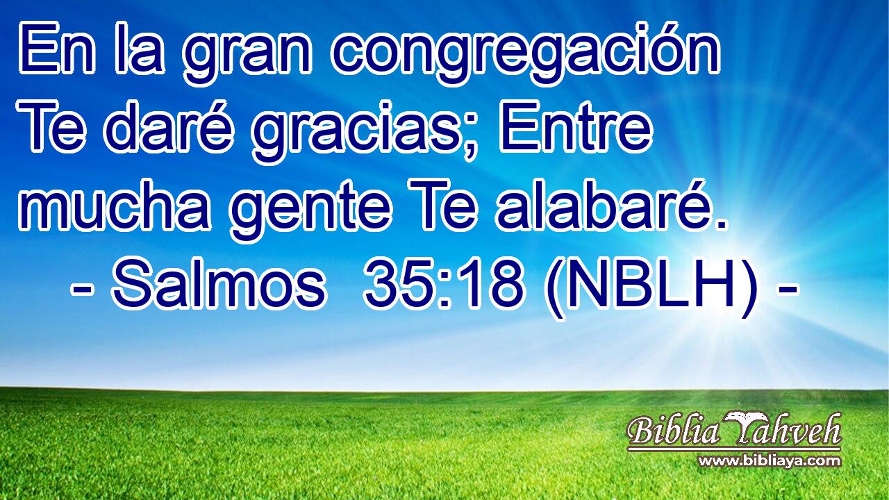  En la gran congregación Te daré gracias; Entre mucha gente Te alabaré. 