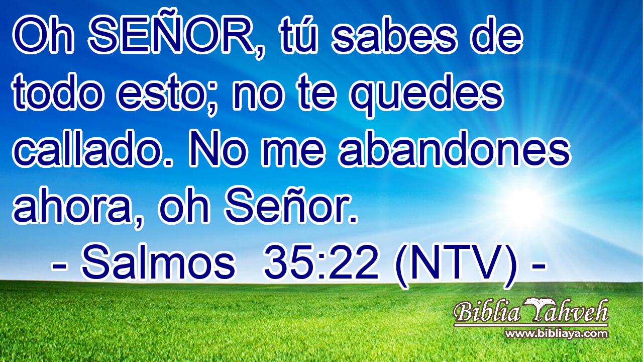 Oh SEÑOR, tú sabes de todo esto; no te quedes callado. No me abandones ahora, oh Señor.