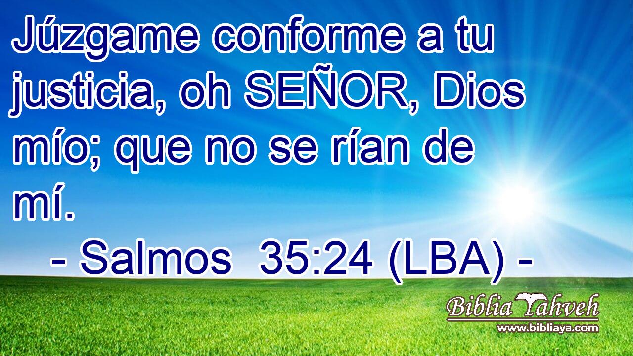 Júzgame conforme a tu justicia, oh SEÑOR, Dios mío; que no se rían de mí.