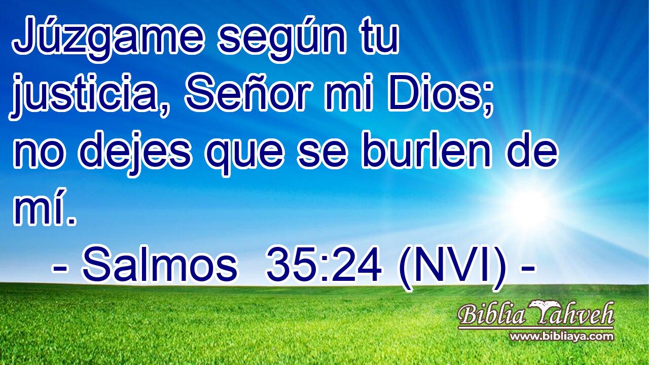  Júzgame según tu justicia, Señor mi Dios; no dejes que se burlen de mí. 