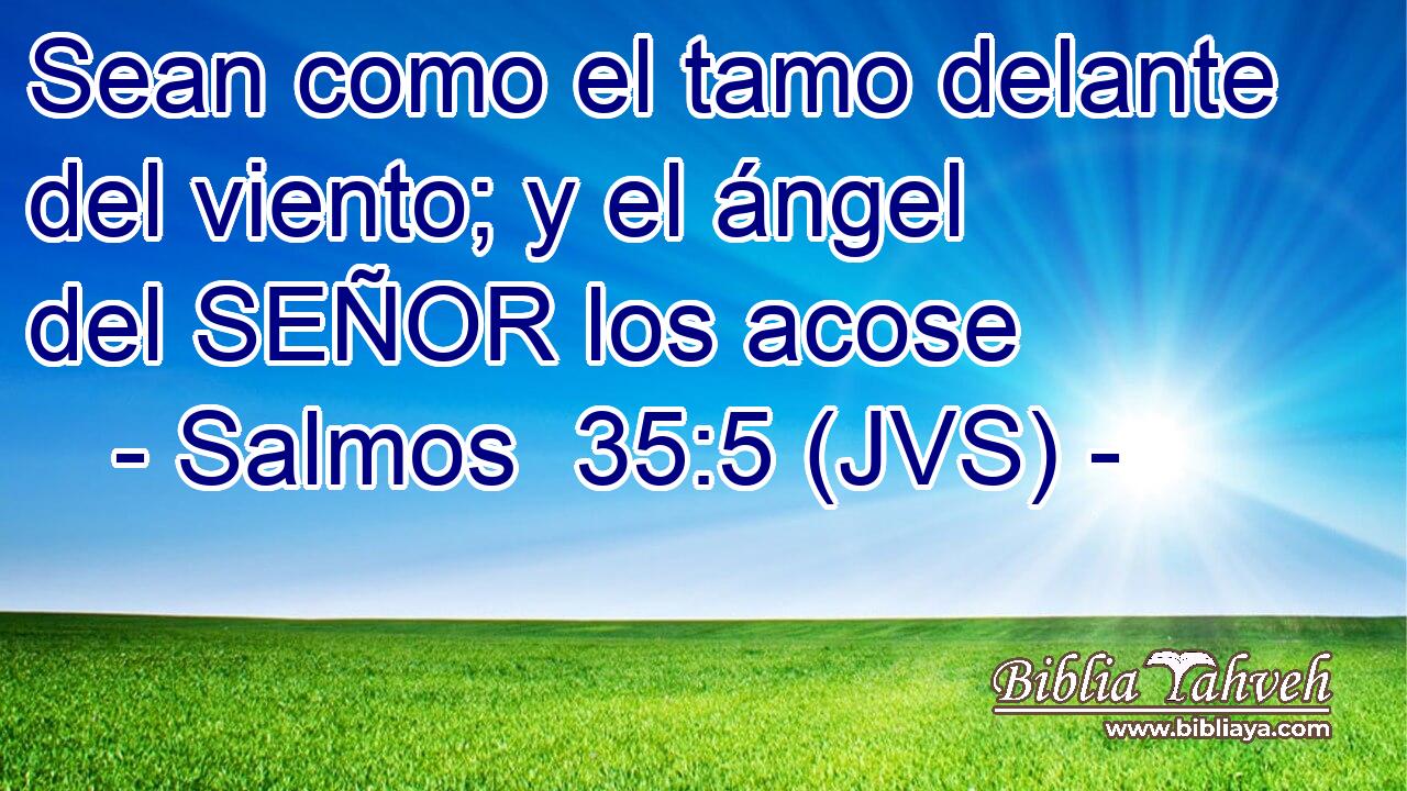 Sean como el tamo delante del viento; y el ángel del SEÑOR los acose