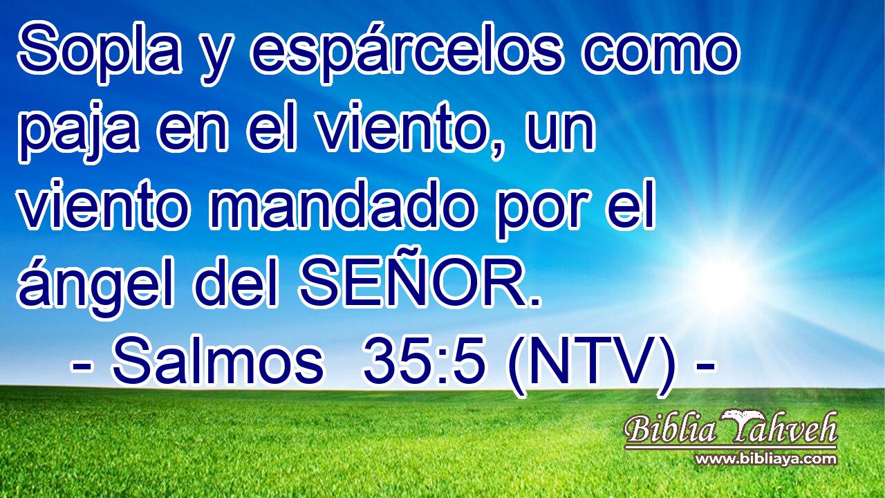 Sopla y espárcelos como paja en el viento, un viento mandado por el ángel del SEÑOR.