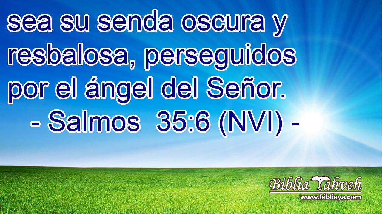  sea su senda oscura y resbalosa, perseguidos por el ángel del Señor. 