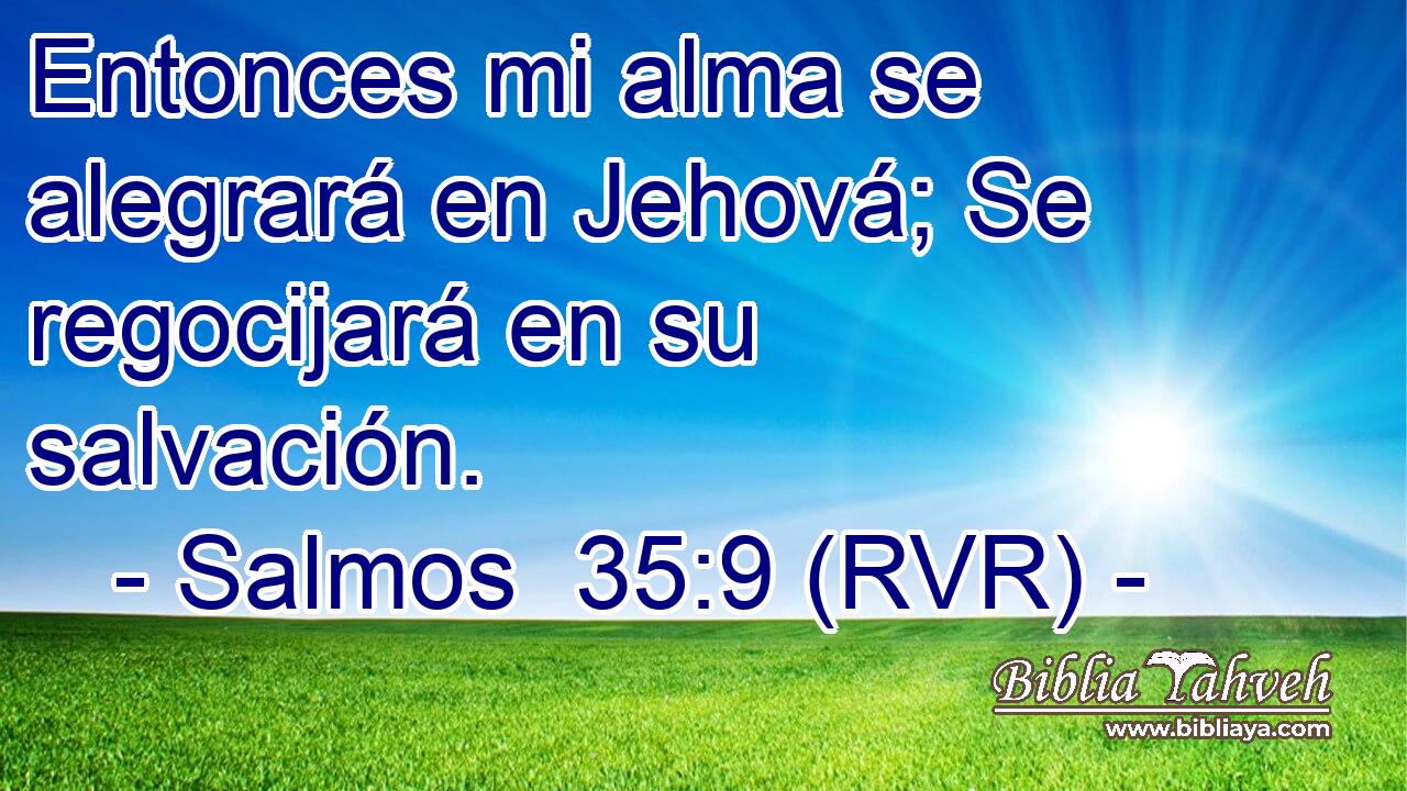 Entonces mi alma se alegrará en Jehová; Se regocijará en su salvación.
