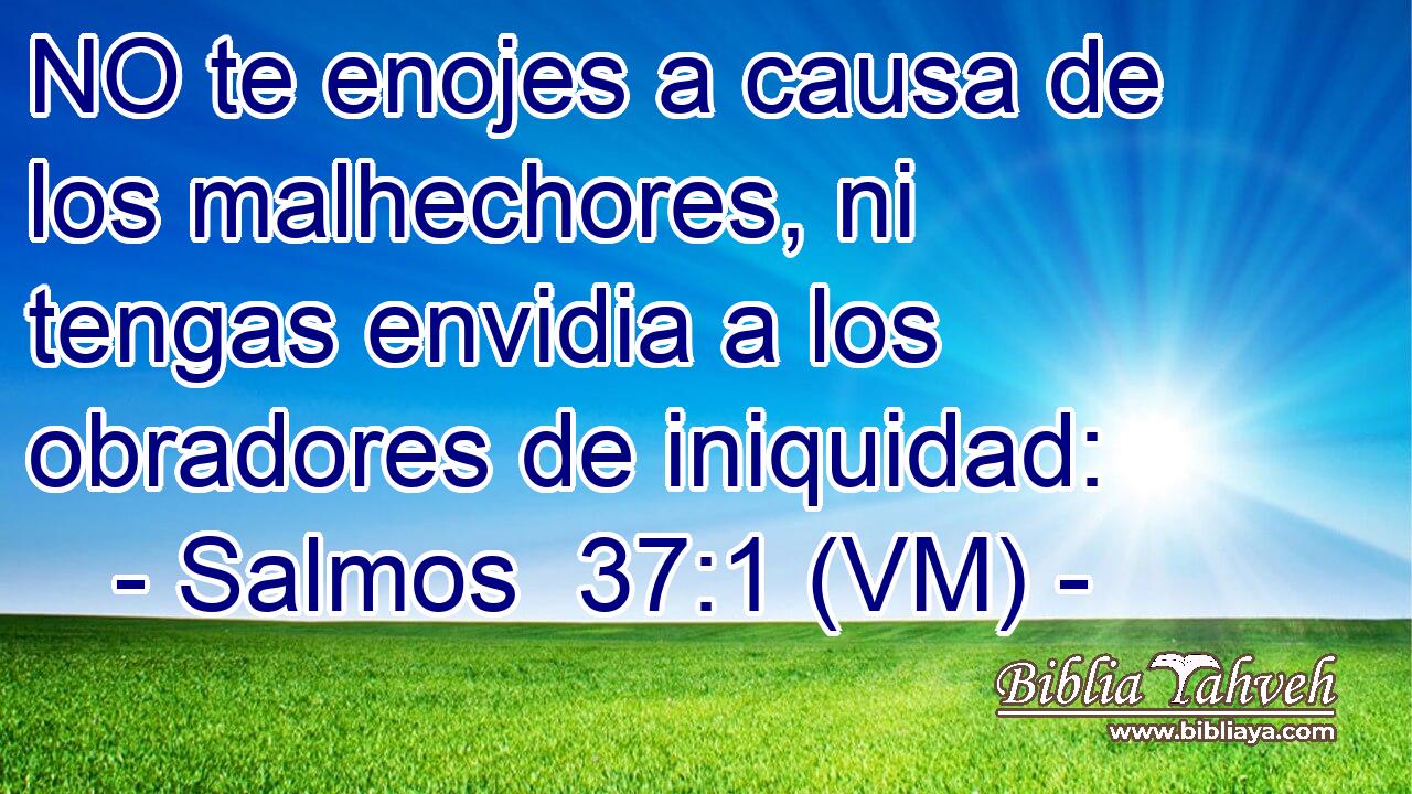  NO te enojes a causa de los malhechores, ni tengas envidia a los obradores de iniquidad: 