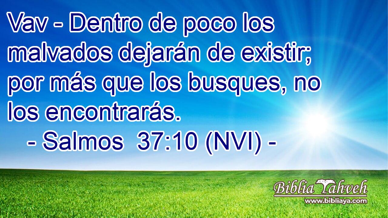  Vav - Dentro de poco los malvados dejarán de existir; por más que los busques, no los encontrarás. 