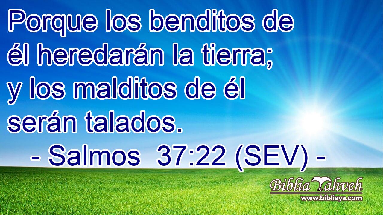 Porque los benditos de él heredarán la tierra; y los malditos de él serán talados.