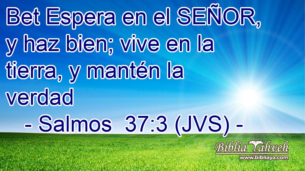Bet Espera en el SEÑOR, y haz bien; vive en la tierra, y mantén la verdad