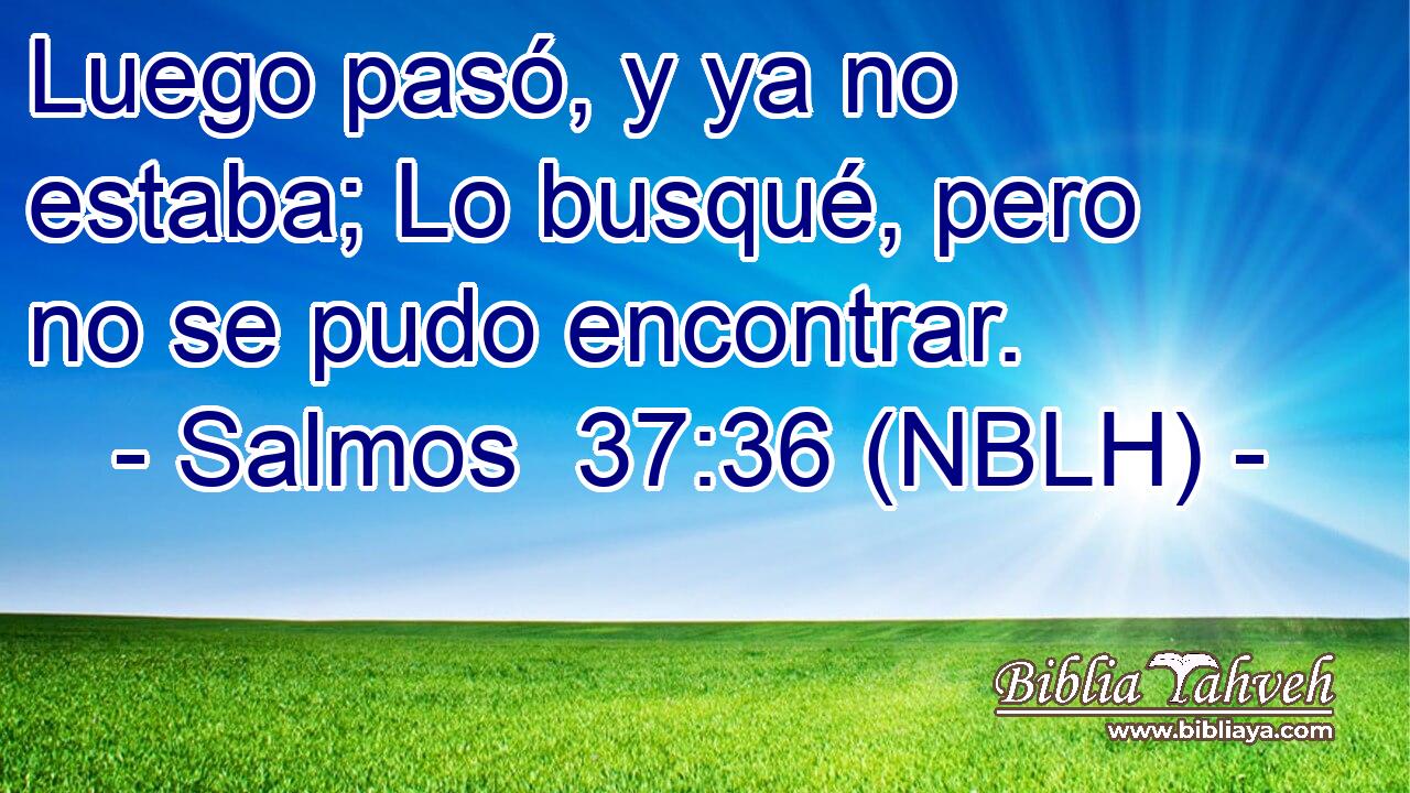  Luego pasó, y ya no estaba; Lo busqué, pero no se pudo encontrar. 